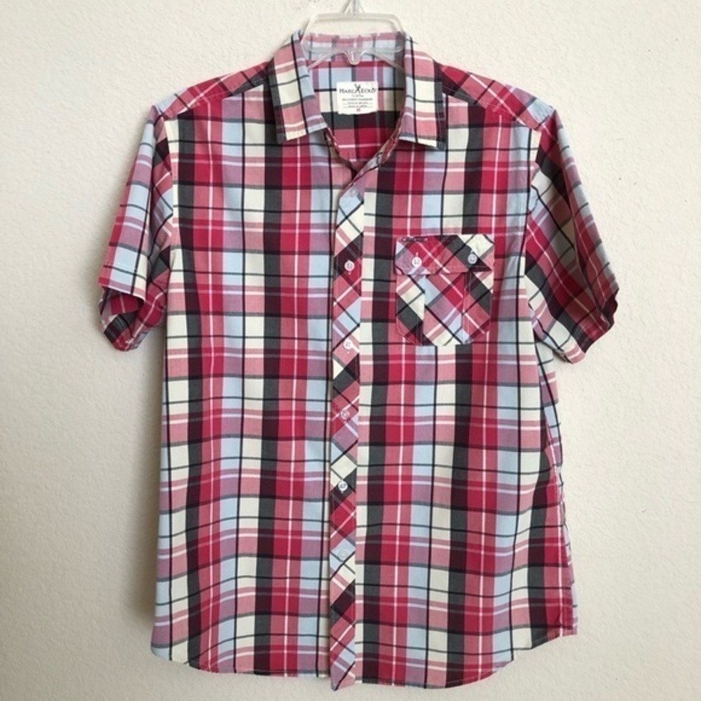 Marc Ecko Plaid Short Sleeve Shirt